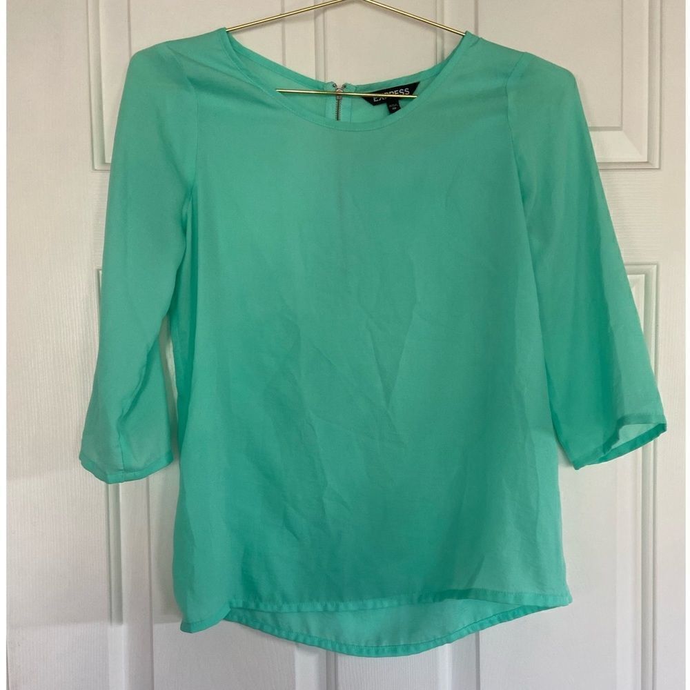 Express Turquoise 3/4 sleeve Blouse